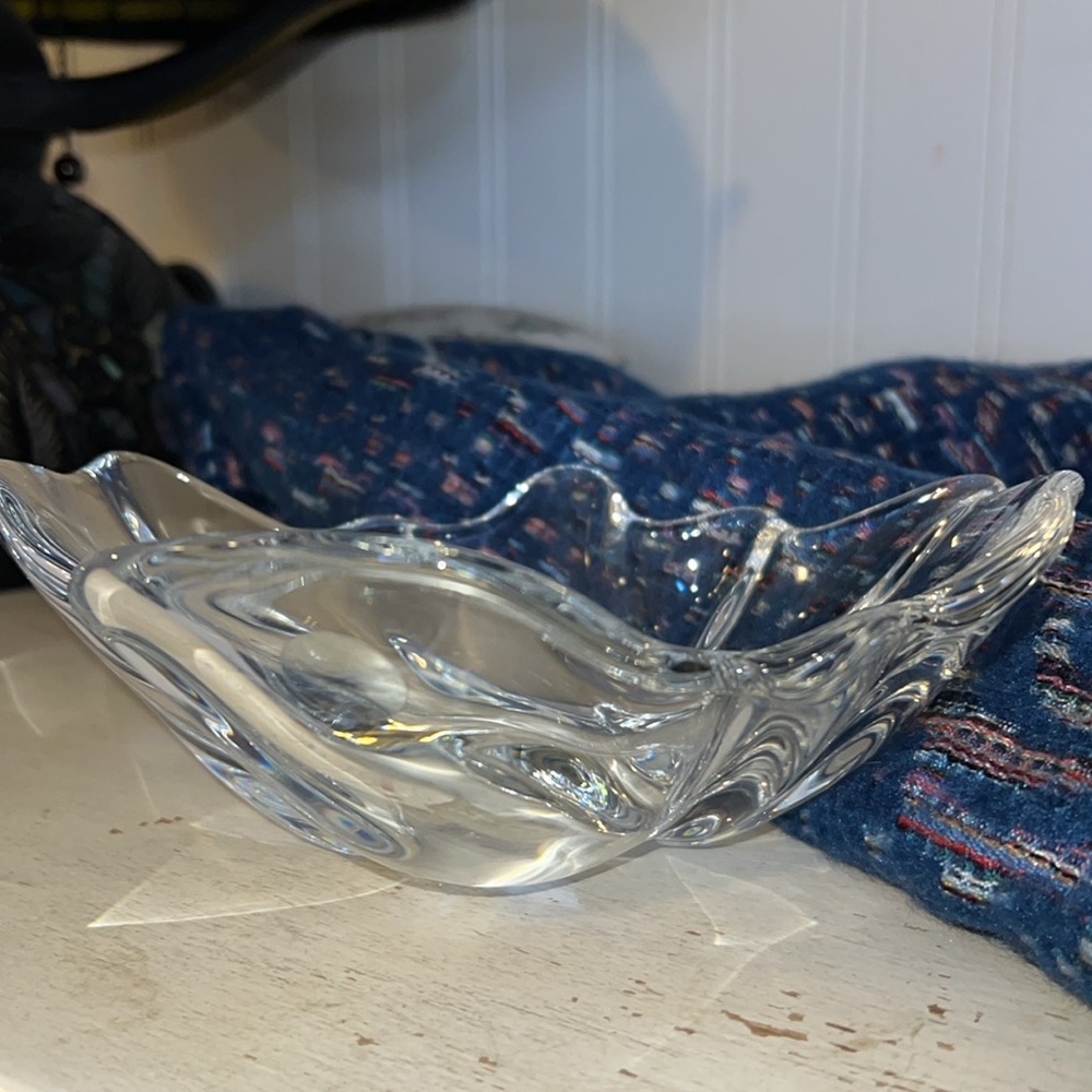 Royal Copenhagen crystal abstract bowl by Per Lutken